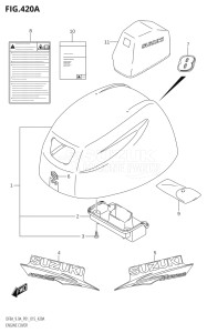 00994F-510001 (2005) 9.9hp P01-Gen. Export 1 (DF9.9A  DF9.9AR) DF9.9A drawing ENGINE COVER (DF8A:P01)