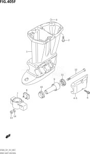 05003F-410001 (2014) 50hp E01-Gen. Export 1 (DF50A  DF50ATH) DF50A drawing DRIVE SHAFT HOUSING (DF50ATH:E01)