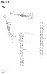 DF100A From 10003F-410001 (E01 E40)  2014 drawing CAMSHAFT (DF115AT:E40)