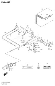 00995F-610001 (2016) 9.9hp P01-Gen. Export 1 (DF9.9B  DF9.9BR  DF9.9BT) DF9.9B drawing TILLER HANDLE (DF20A:P40)