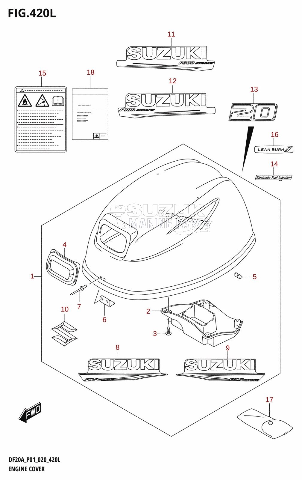 ENGINE COVER (DF20A:P40)