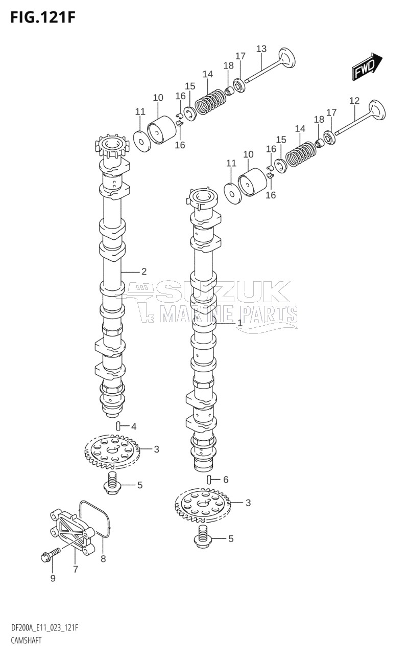 CAMSHAFT ((DF150AT,DF150AZ,DF150AS):(022,023))