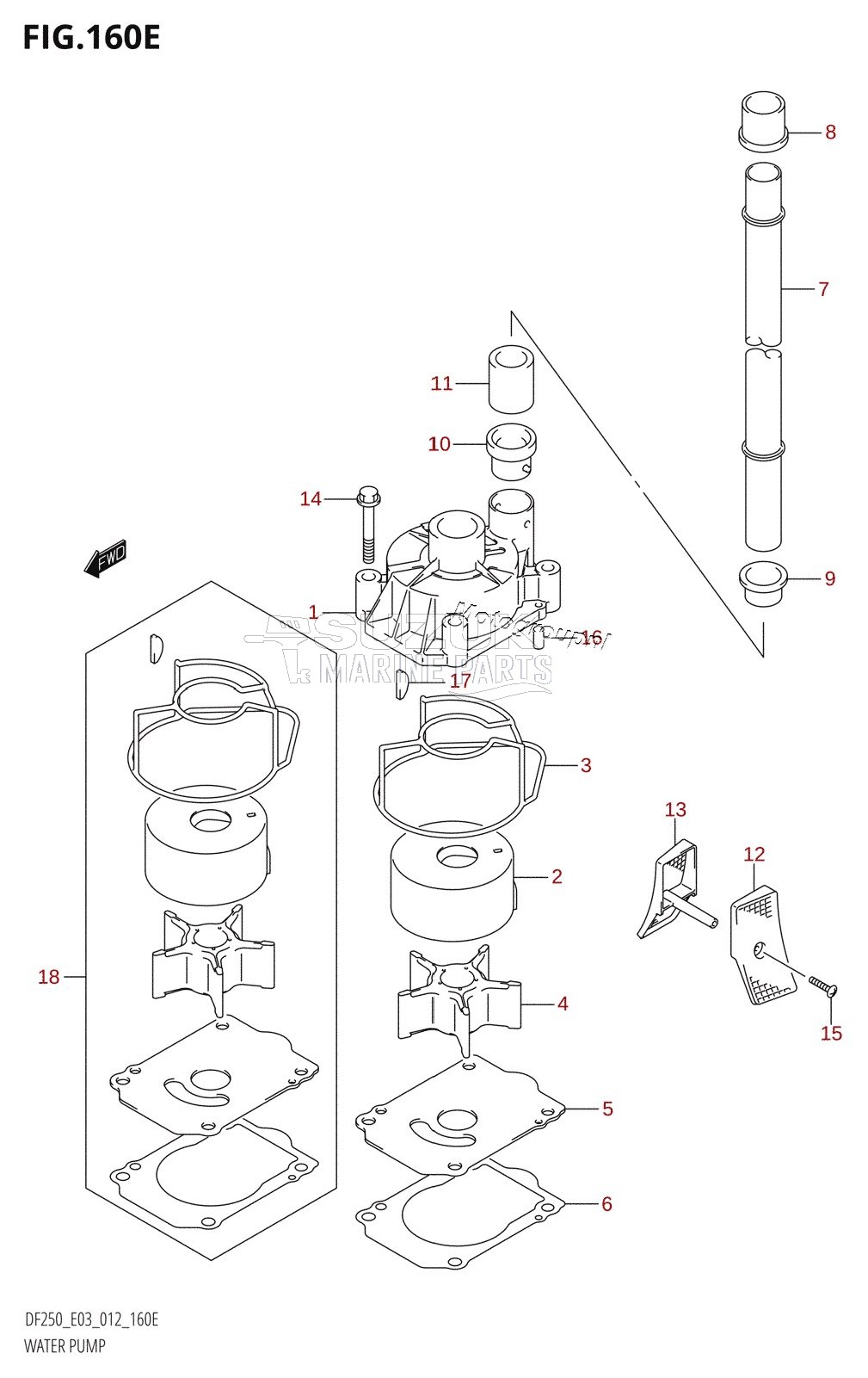 WATER PUMP (DF250T:E03)