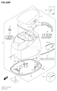 11503Z-910001 (2019) 115hp E11 E40-Gen. Export 1-and 2 (DF115AZ) DF115AZ drawing ENGINE COVER (DF115AST)