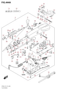 08002F-510001 (2005) 80hp E40 E01- (DF80A) DF80A drawing TILLER HANDLE (DF70ATH:E01)