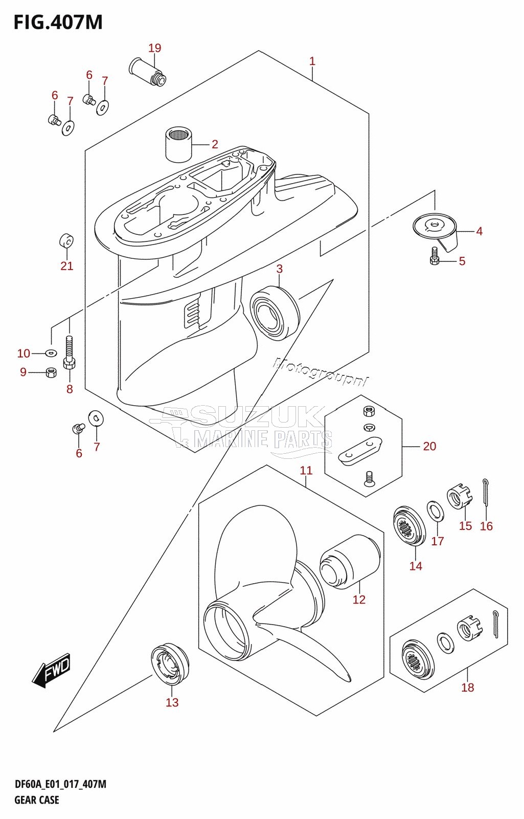 GEAR CASE (DF60ATH:E40)