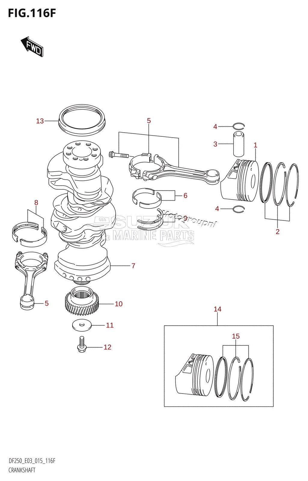 CRANKSHAFT (DF250Z:E03)