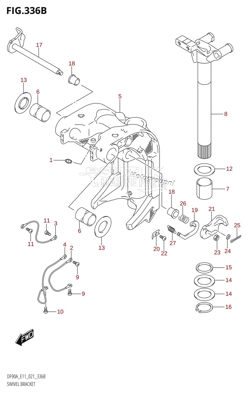 SWIVEL BRACKET (DF70ATH,DF90ATH)