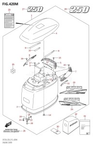 DF250T From 25004F-510001 (E03)  2015 drawing ENGINE COVER (DF250Z:E03)