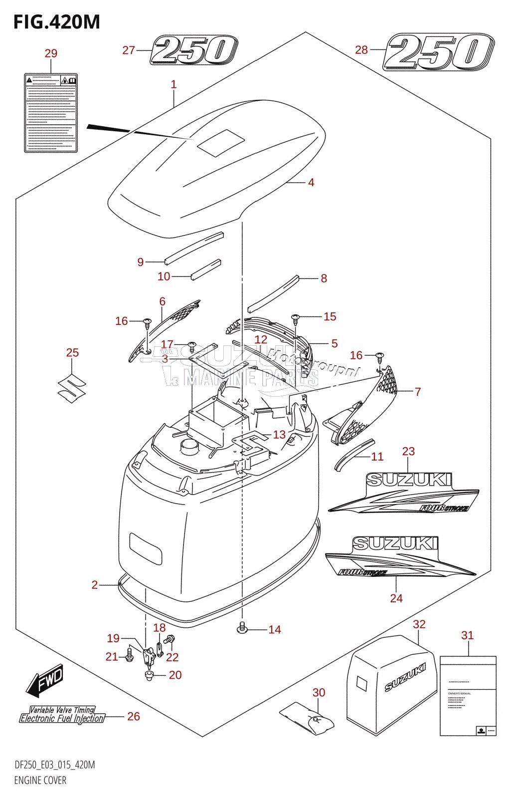 ENGINE COVER (DF250Z:E03)