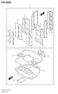 20002F-510001 (2005) 200hp E03-USA (DF200T  DF200Z) DF200 drawing OPT:GASKET SET (DF250ST:E03)