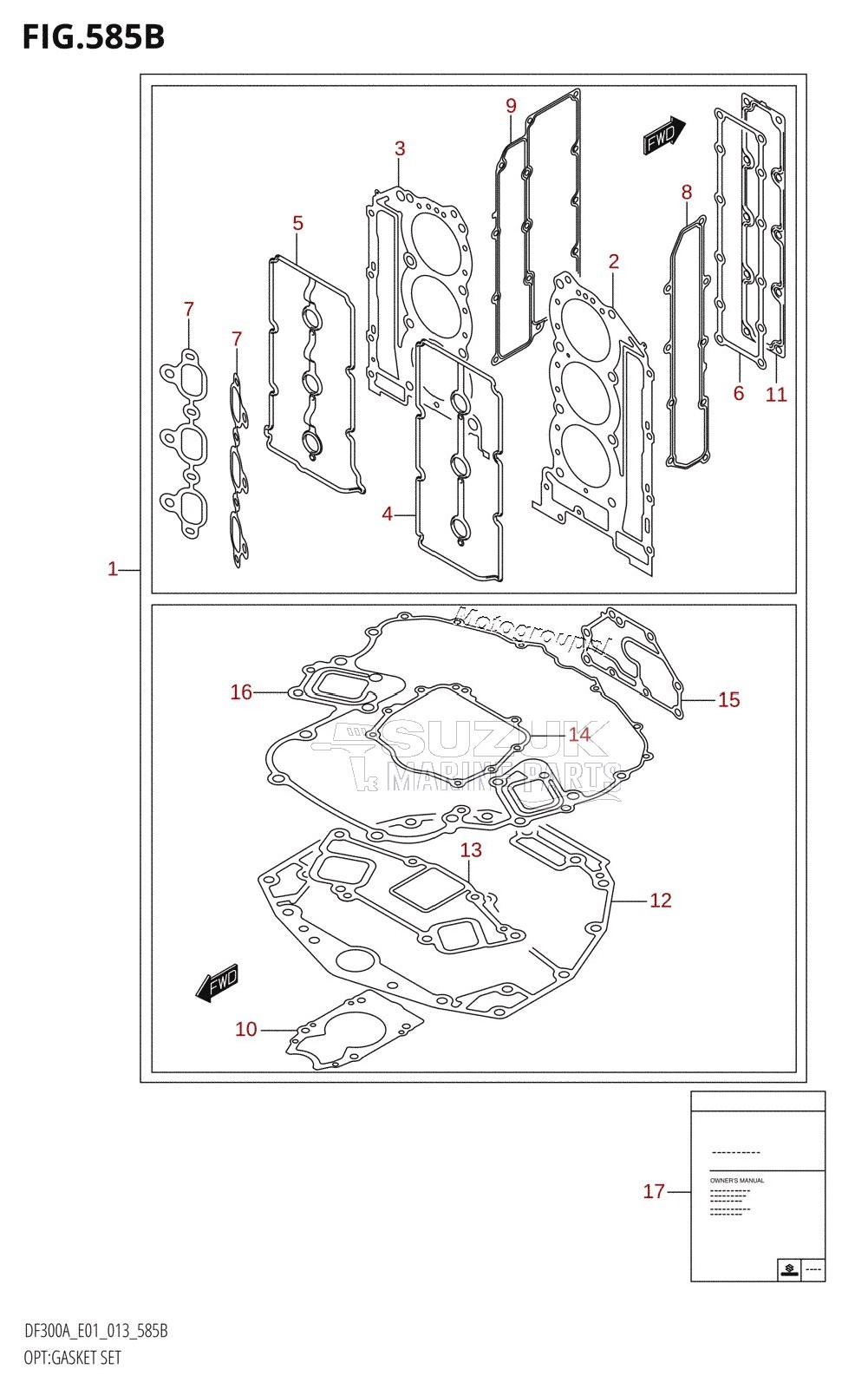 OPT:GASKET SET (DF300A:E40)