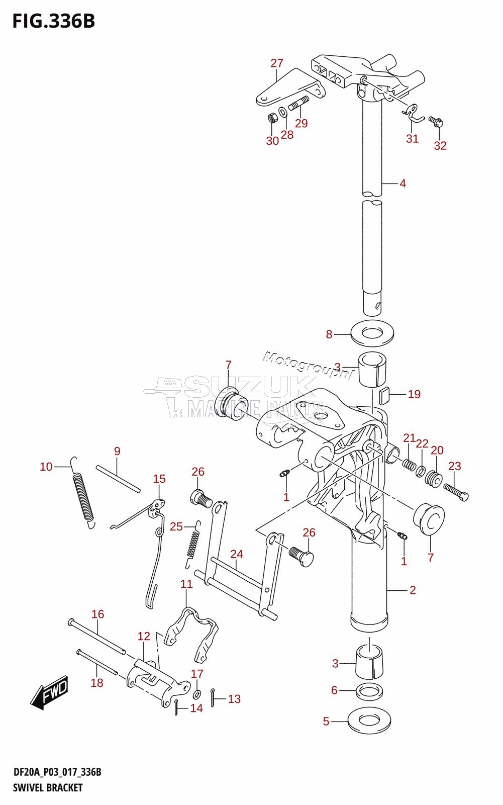 SWIVEL BRACKET (DF9.9BR:P03)