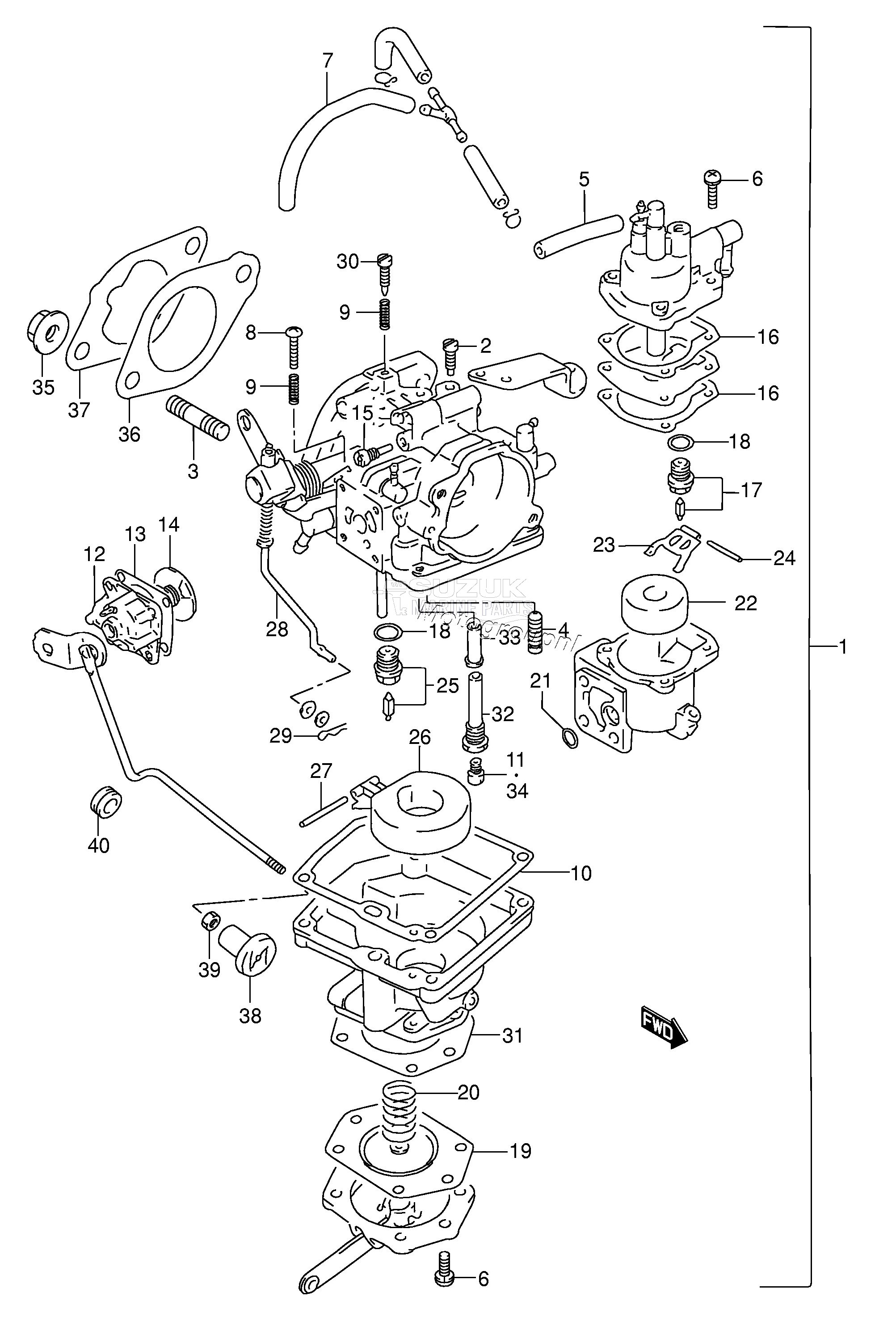 CARBURETOR (DT40WK)