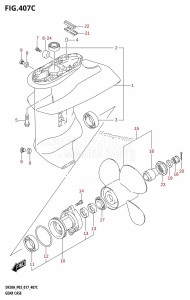 DF20A From 02002F-710001 (P03)  2017 drawing GEAR CASE (DF9.9BR:P03)