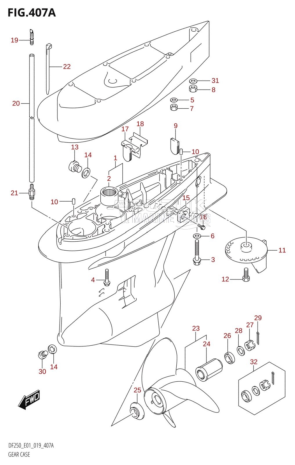 GEAR CASE (DF200T:E01)