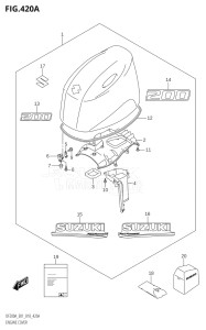 20003Z-810001 (2018) 200hp E01 E40-Gen. Export 1 - Costa Rica (DF200AZ) DF200AZ drawing ENGINE COVER (E01)