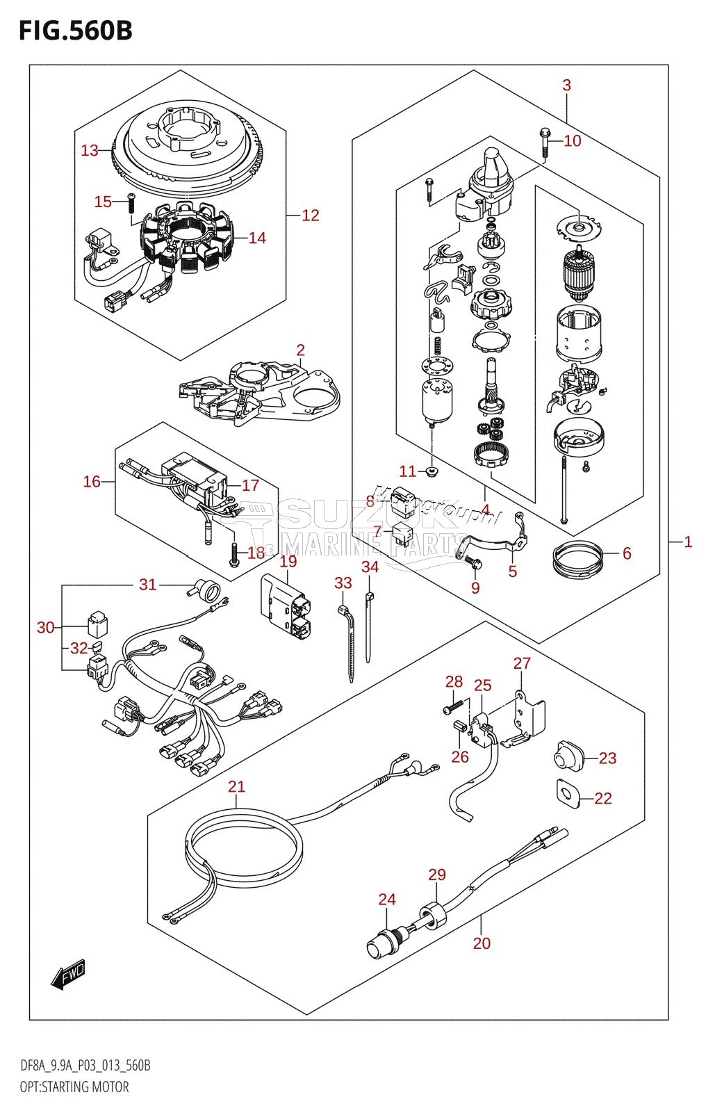 OPT:STARTING MOTOR (M-STARTER:DF9.9A:P03)