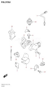 05004F-610001 (2016) 50hp E01-Gen. Export 1 (DF50AVT  DF50AVTH) DF50A drawing SENSOR (DF60AVTH:E40)