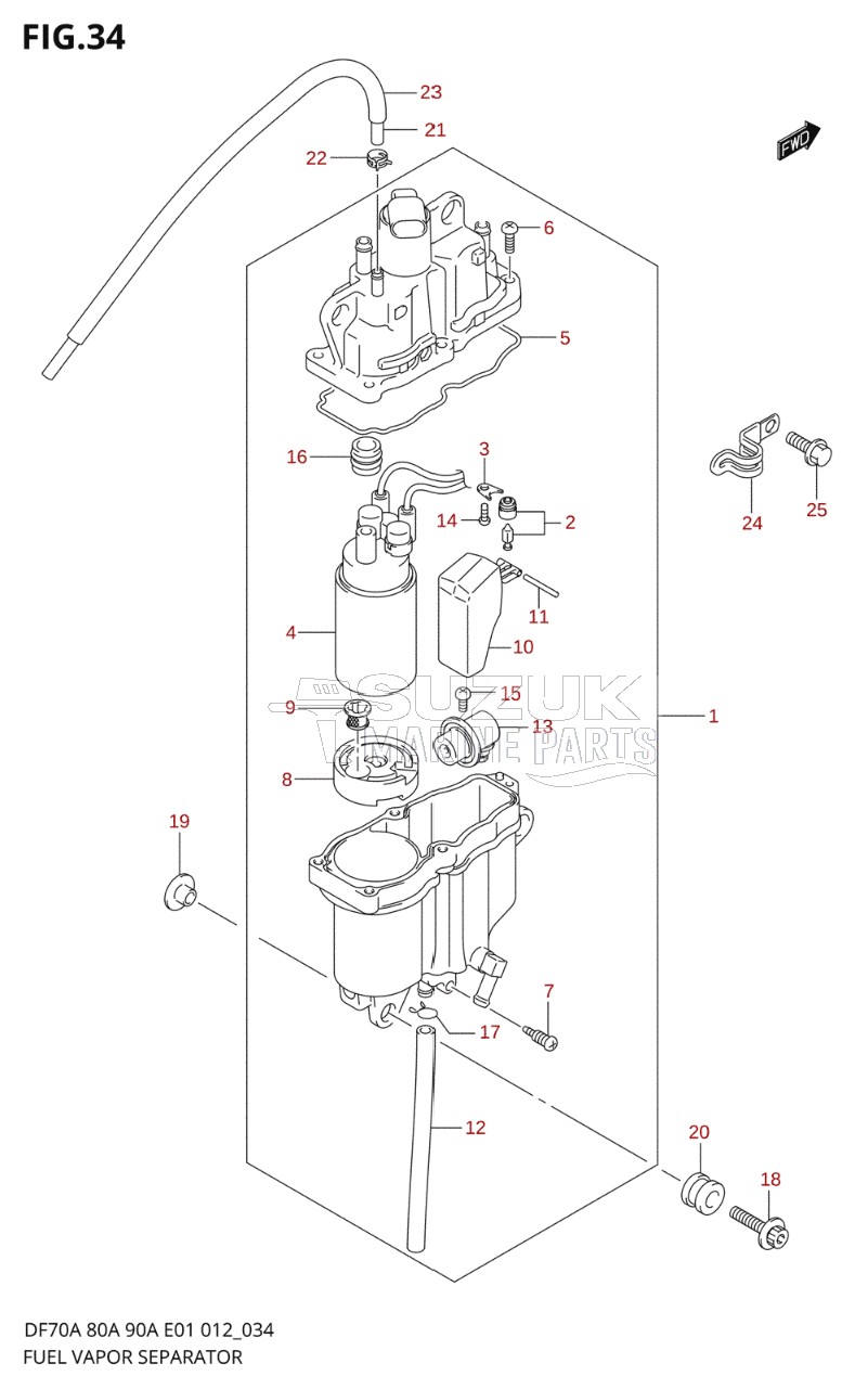 FUEL VAPOR SEPARATOR (DF90A E01)