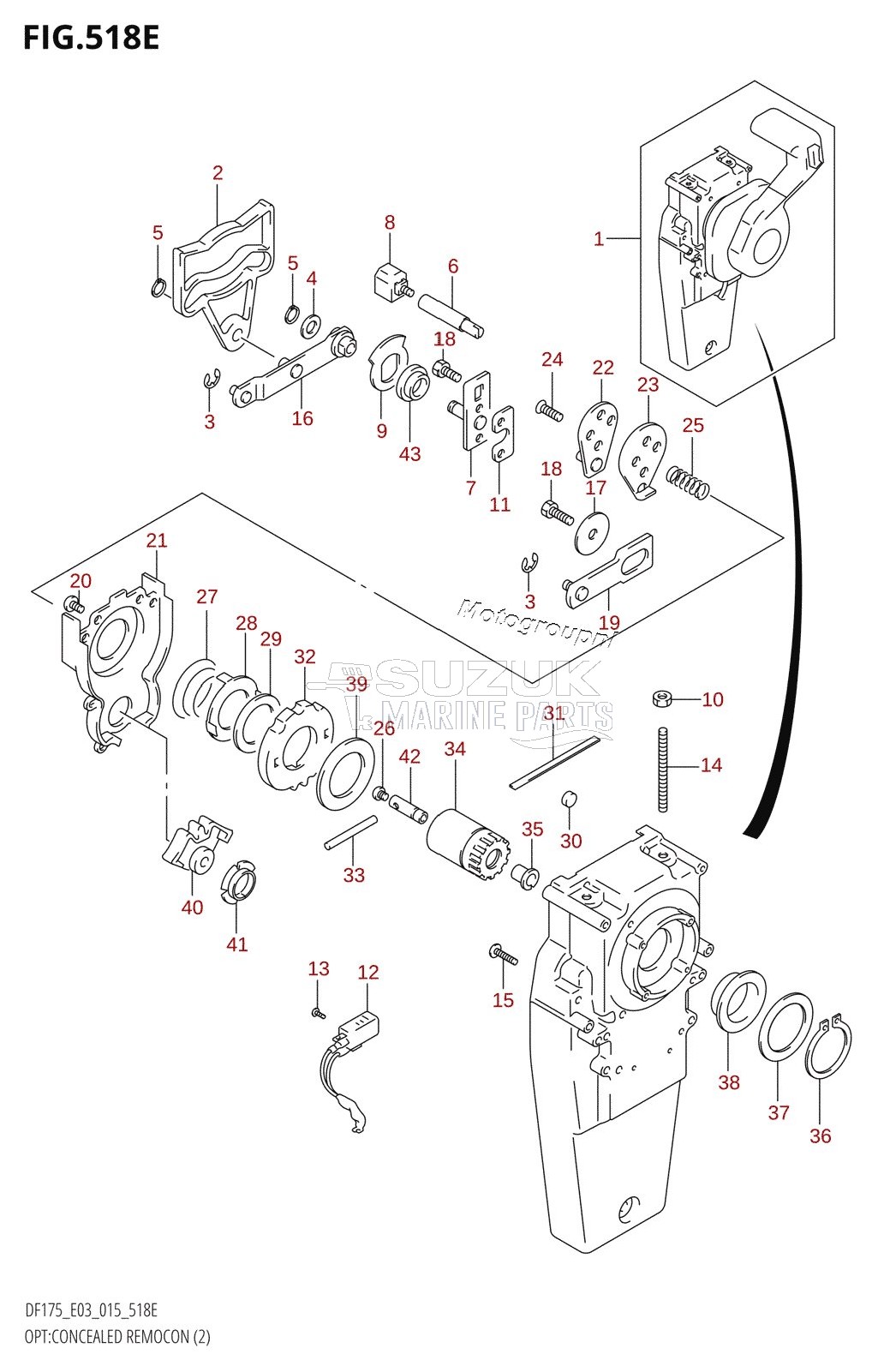 OPT:CONCEALED REMOCON (2) (DF150ST:E03)