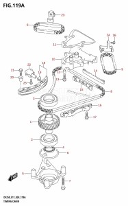 DF225T From 22503F-440001 (E11 - E40)  2024 drawing TIMING CHAIN (DF200T,DF200Z,DF225T,DF225Z,DF250T,DF250Z)