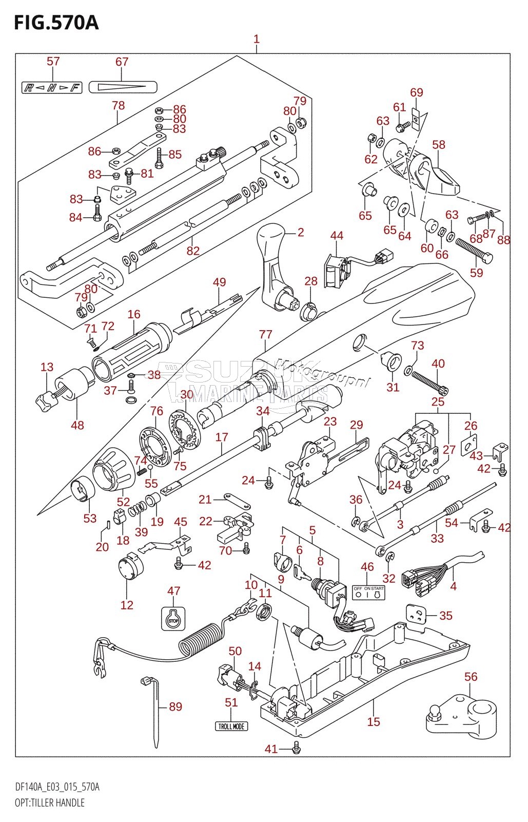 OPT:TILLER HANDLE (DF100AT:E03)