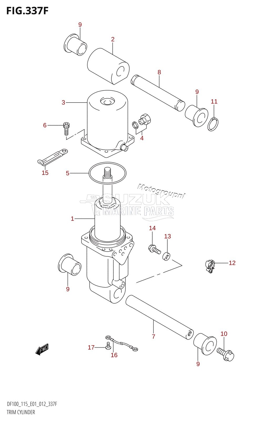 TRIM CYLINDER (DF115Z:E40)