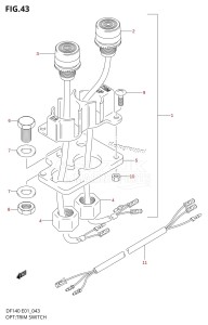 DF140 From 14002F-110001 (E01 E40)  2011 drawing OPT:TRIM SWITCH