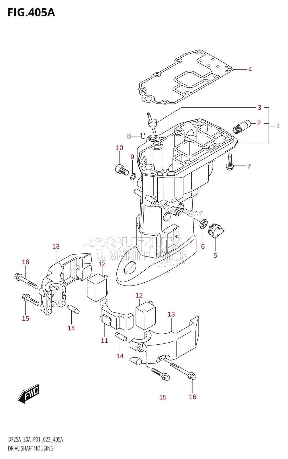 DRIVE SHAFT HOUSING (DF25A,DF25AR,DF30AR)