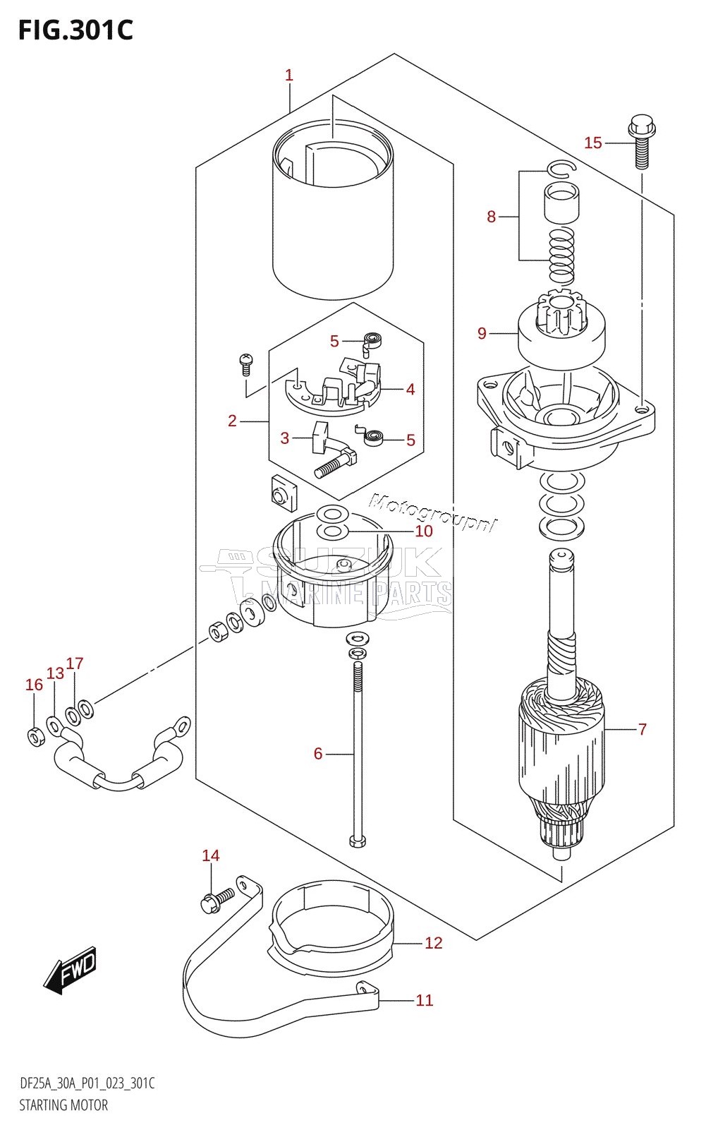 STARTING MOTOR (DF30A,DF30AR,DF30ATH,DF30AQ)