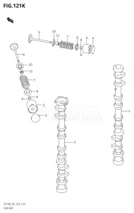 10003F-310001 (2013) 100hp E01 E40-Gen. Export 1 - Costa Rica (DF100AT) DF100A drawing CAMSHAFT (DF140AZ:E40)