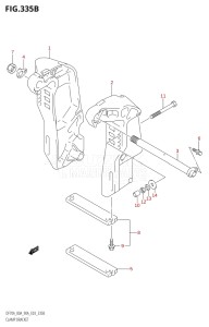 07002F-980001 (2009) 70hp E03-USA (DF70ATK9) DF70A drawing CLAMP BRACKET (011)