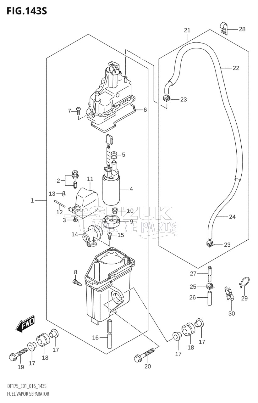 FUEL VAPOR SEPARATOR (DF175ZG:E40)