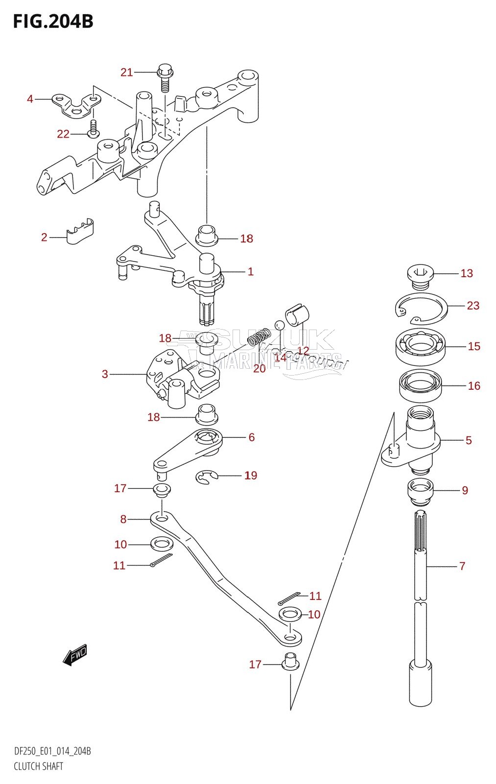 CLUTCH SHAFT (DF200T:E40)