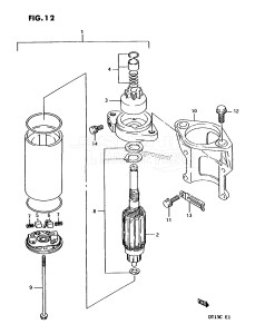 DT15C From 01502-351001 ()  1993 drawing STARTING MOTOR