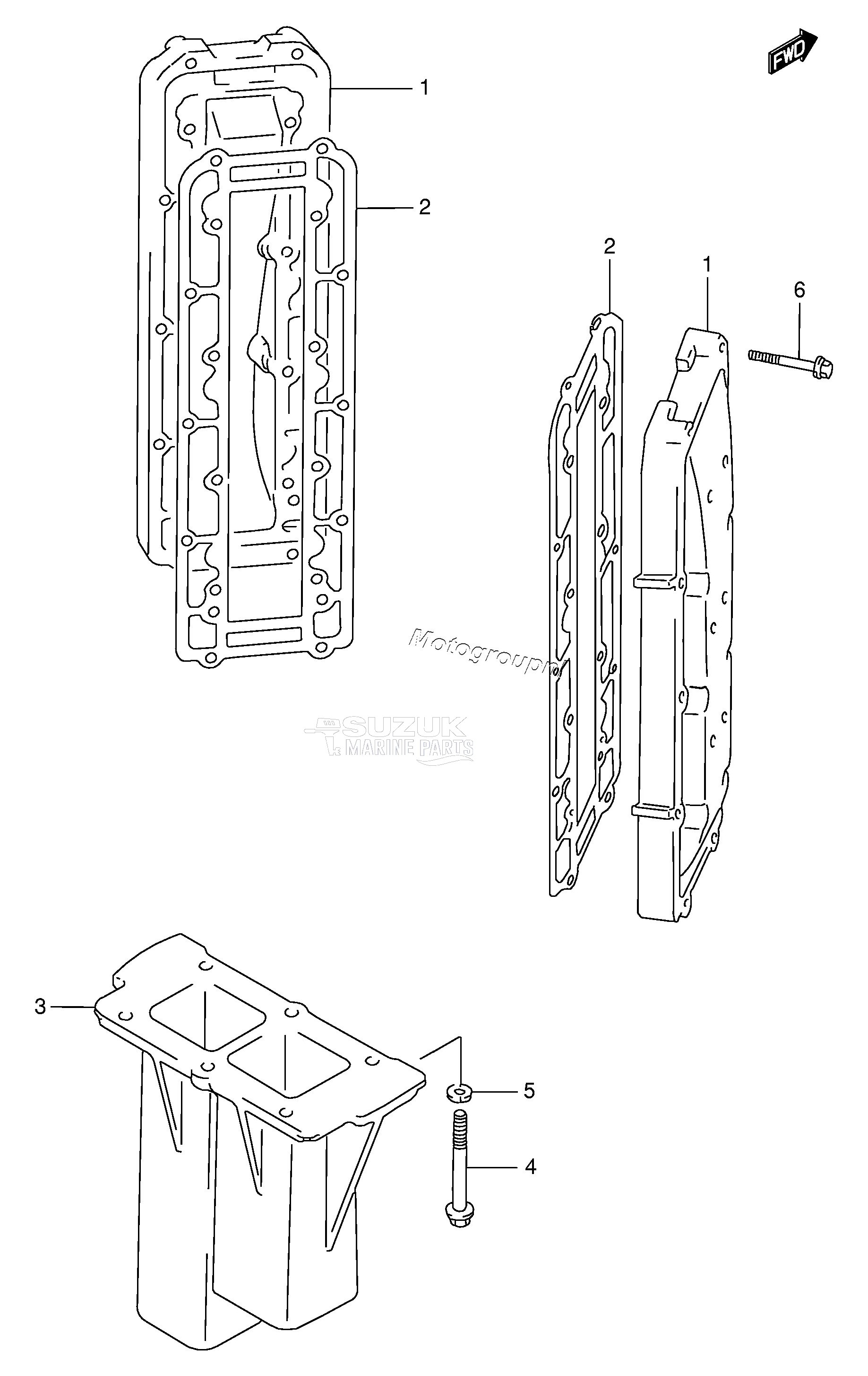 EXHAUST COVER (MODEL:95~00)(*)