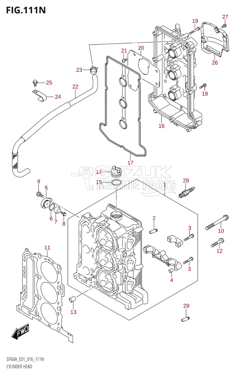 CYLINDER HEAD (DF50AVT:E01)