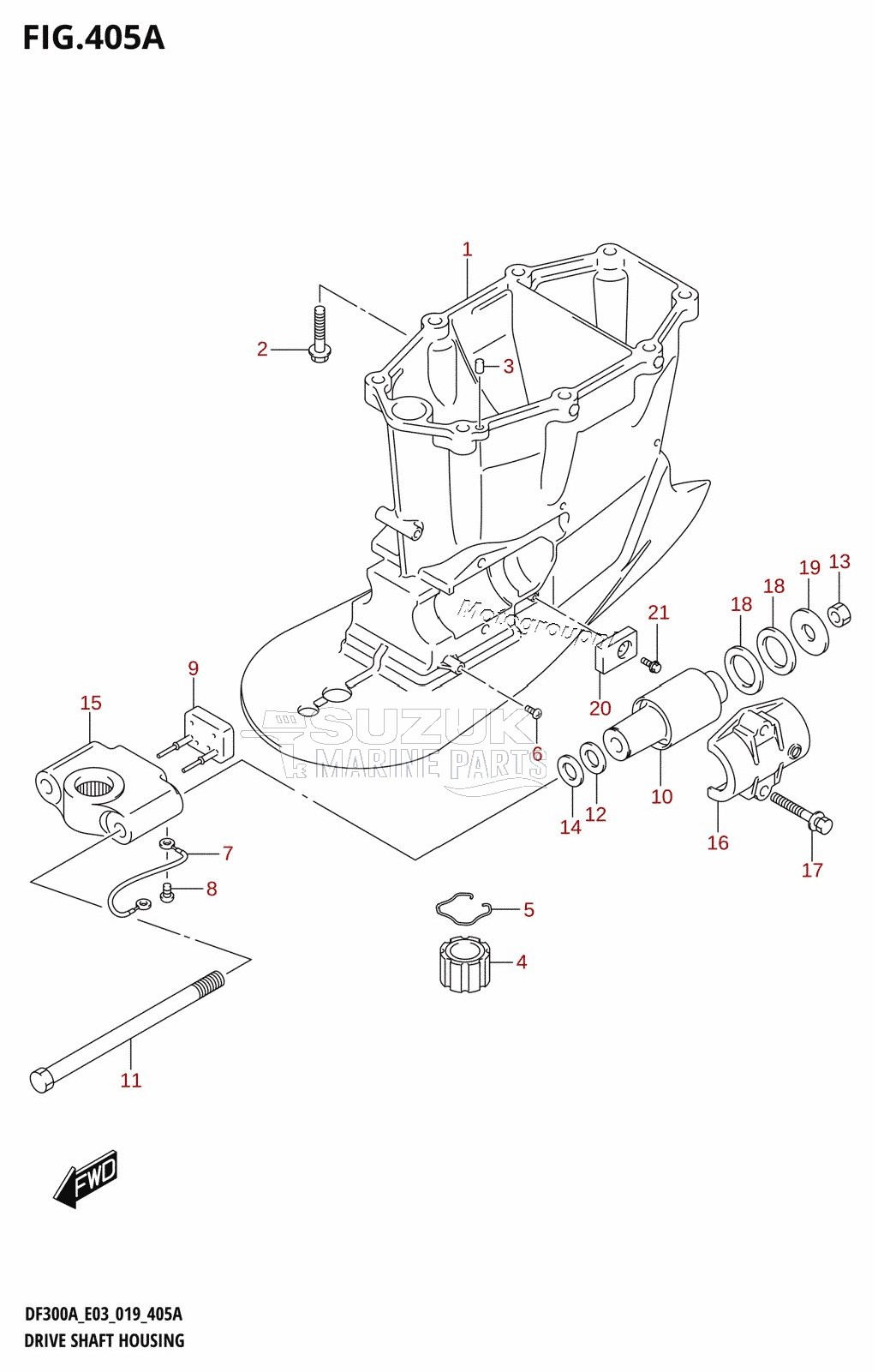 DRIVE SHAFT HOUSING (X-TRANSOM)