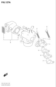 00252F-040001 (2020) 2.5hp P01-Gen. Export 1 (DF2.5  DF2.5    DF2.5M0) DF2.5 drawing INTAKE PIPE / SILENCER