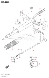 DT25 From 02503K-510001 (P36-)  2015 drawing TILLER HANDLE (DT25K:P36)