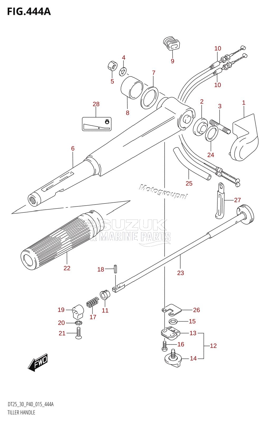 TILLER HANDLE (DT25K:P36)