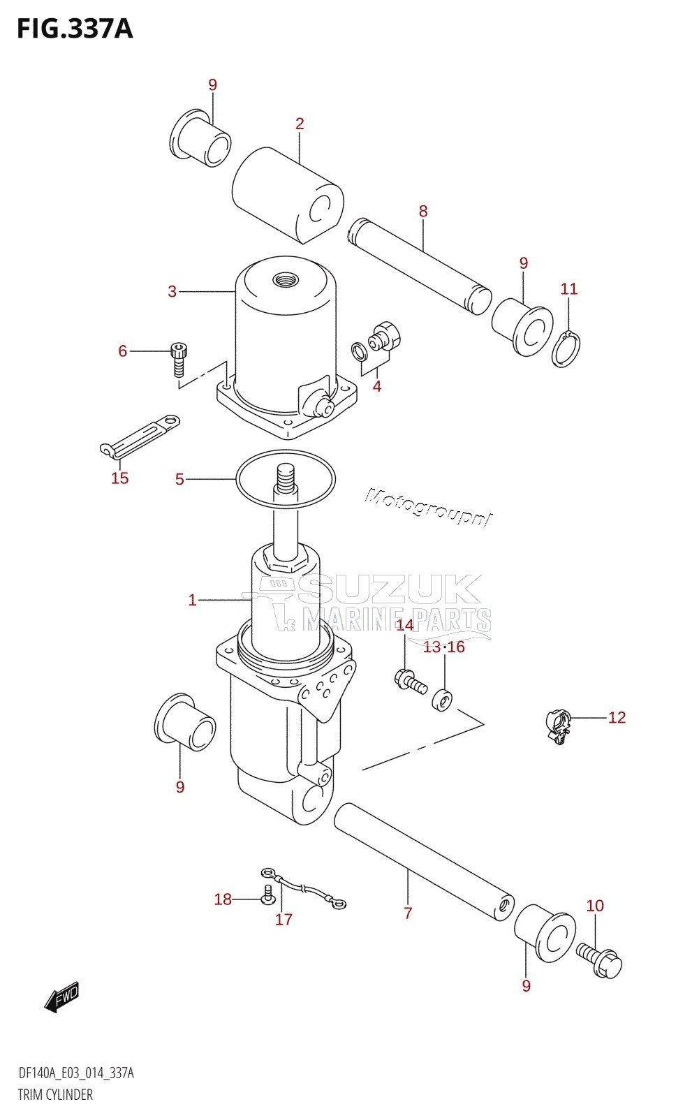 TRIM CYLINDER (DF100AT:E03)