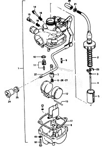 DT5 From d-10001 ()  1983 drawing CARBURETOR