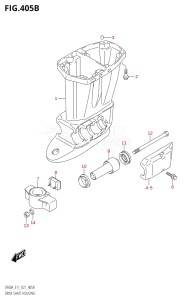 04003F-340001 (2023) 40hp E01 E11-Gen. Export 1-and 2 (DF40A  DF40AQH  DF40AT  DF40ATH) DF40A drawing DRIVE SHAFT HOUSING ((DF40A,DF50A,DF60A):E03)