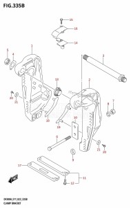 DF250A From 25003P-140001 (E11 E40)  2021 drawing CLAMP BRACKET (L-TRANSOM)