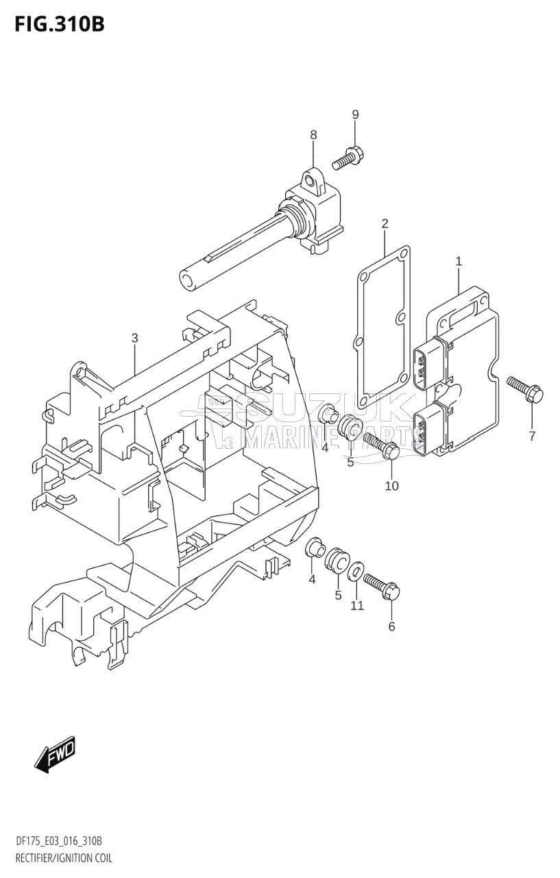 RECTIFIER / IGNITION COIL (DF150TG:E03)