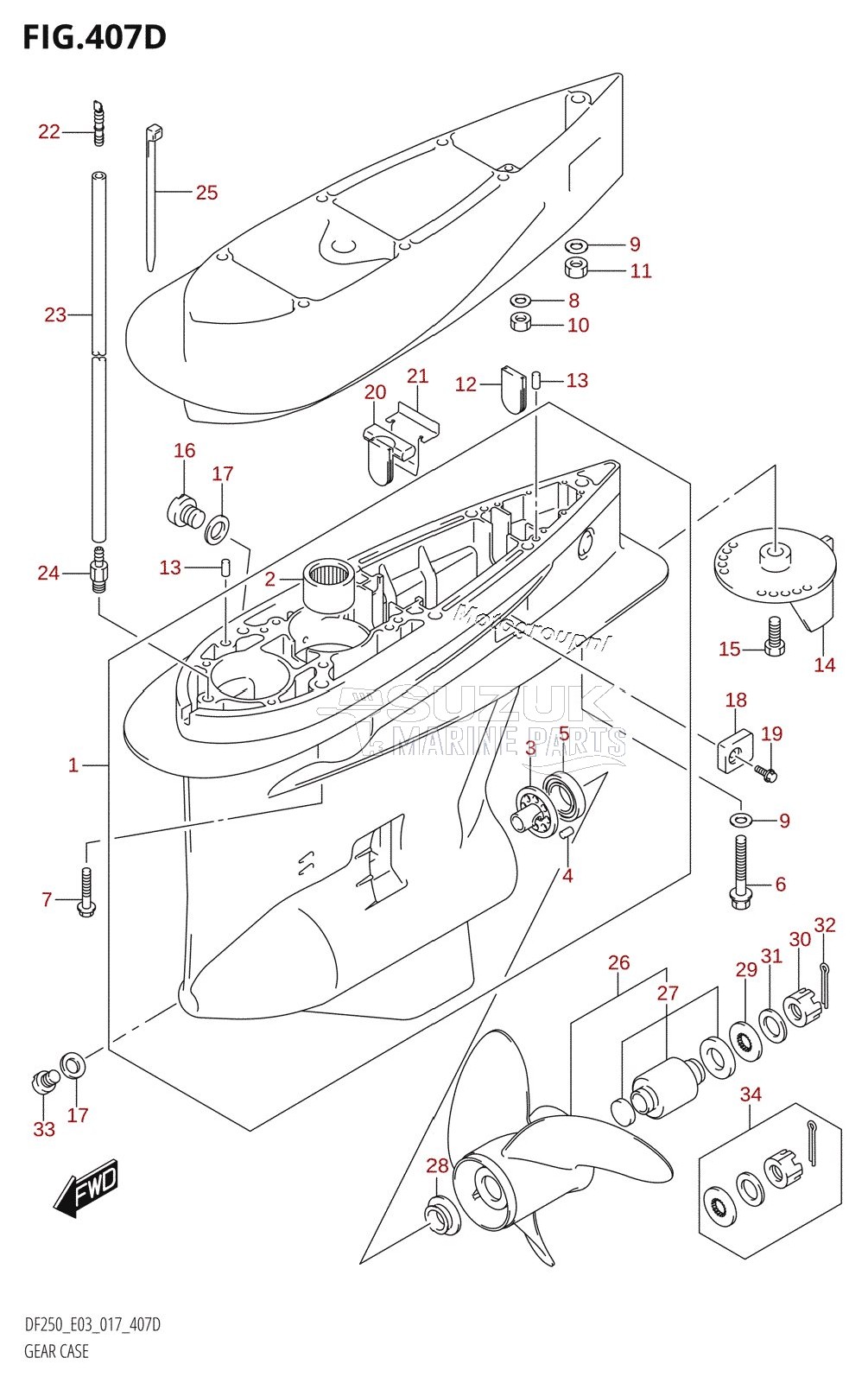 GEAR CASE (DF225Z:E03)