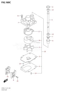 DF100B From 10004F-040001 (E01 E40)  2020 drawing WATER PUMP (E40)