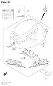 DF8A From 00801F-310001 (P03)  2013 drawing ENGINE COVER (DF8AR:P03)